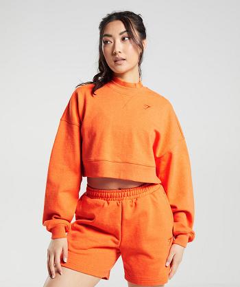 Dámské Accessories Gymshark Rest Day Sweats Cropped Pullover Oranžové | CZ 3780VRW